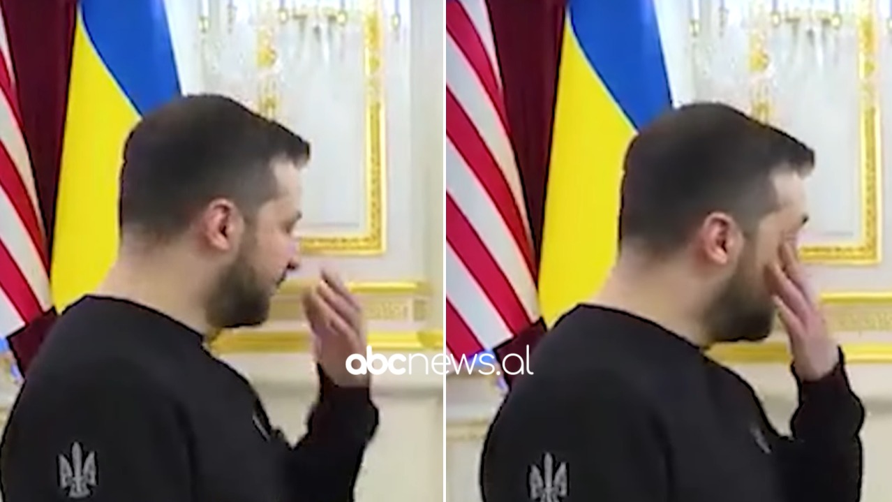 VIDEO/ Zelensky nuk mban lotët gjatë vizitës së Biden në Kiev