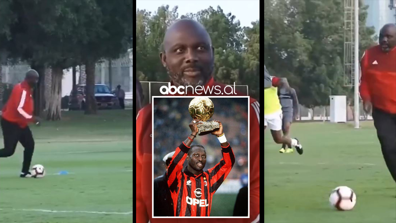 VIDEO/ George Weah tregon se përse ka qenë fitues i Topit të Artë, 56-vjeçari driblon si në moshë të re