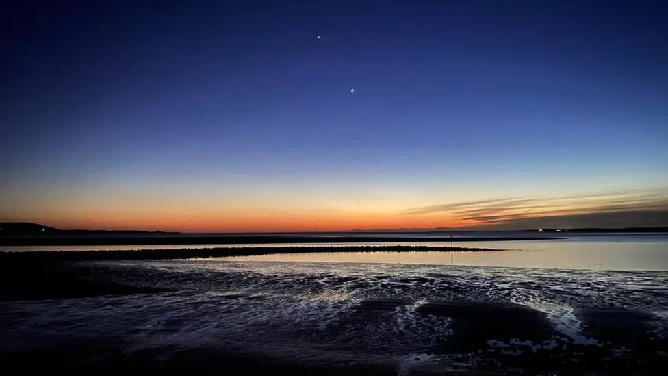 FOTO/ Ngjarje spektakolare! Venusi, Jupiteri dhe Hëna shfaqen në një vijë të drejtë