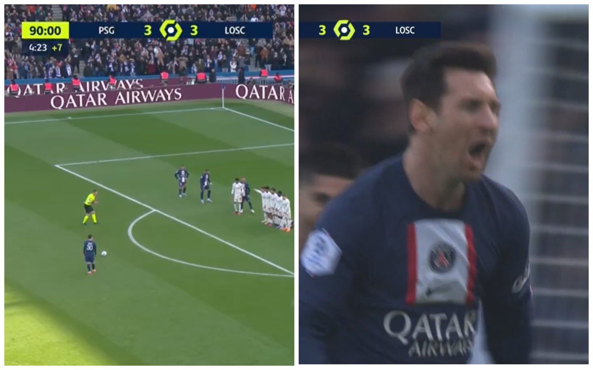 Messi ka 61 gola nga gjuajtjet e lira: 2 për PSG, 50 për Barçën dhe 9 për Argjentinën