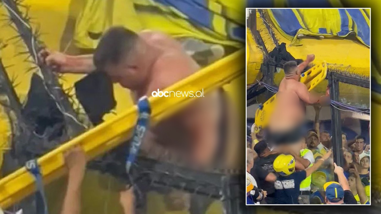 VIDEO/ Tifoz “i çmendur” i Boca Juniors, merr plagë të shumta në trup vetëm për të kaluar gardhin me tela