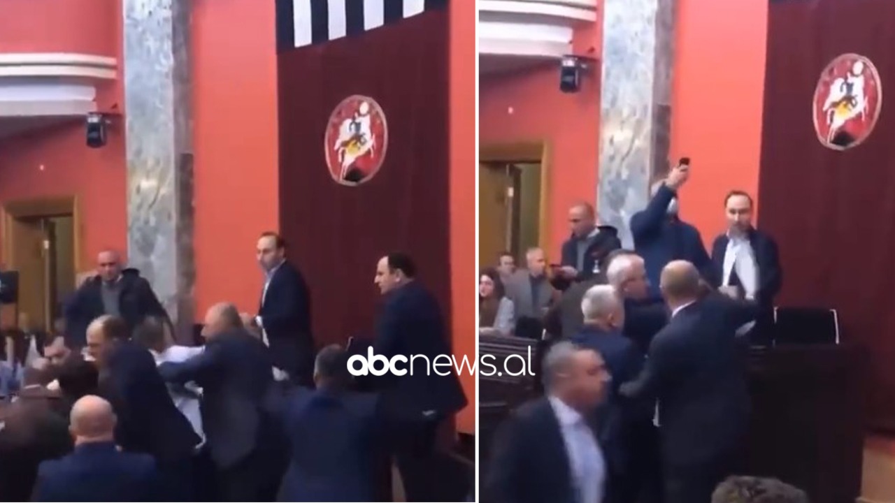 VIDEO/ Plas sherri mes deputetëve në parlamentin e Gjeorgjisë