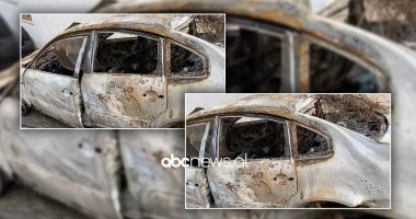 Video/ Gjendet një makinë e djegur në Fushë Krujë, dyshohet se u përdor për një ngjarje kriminale