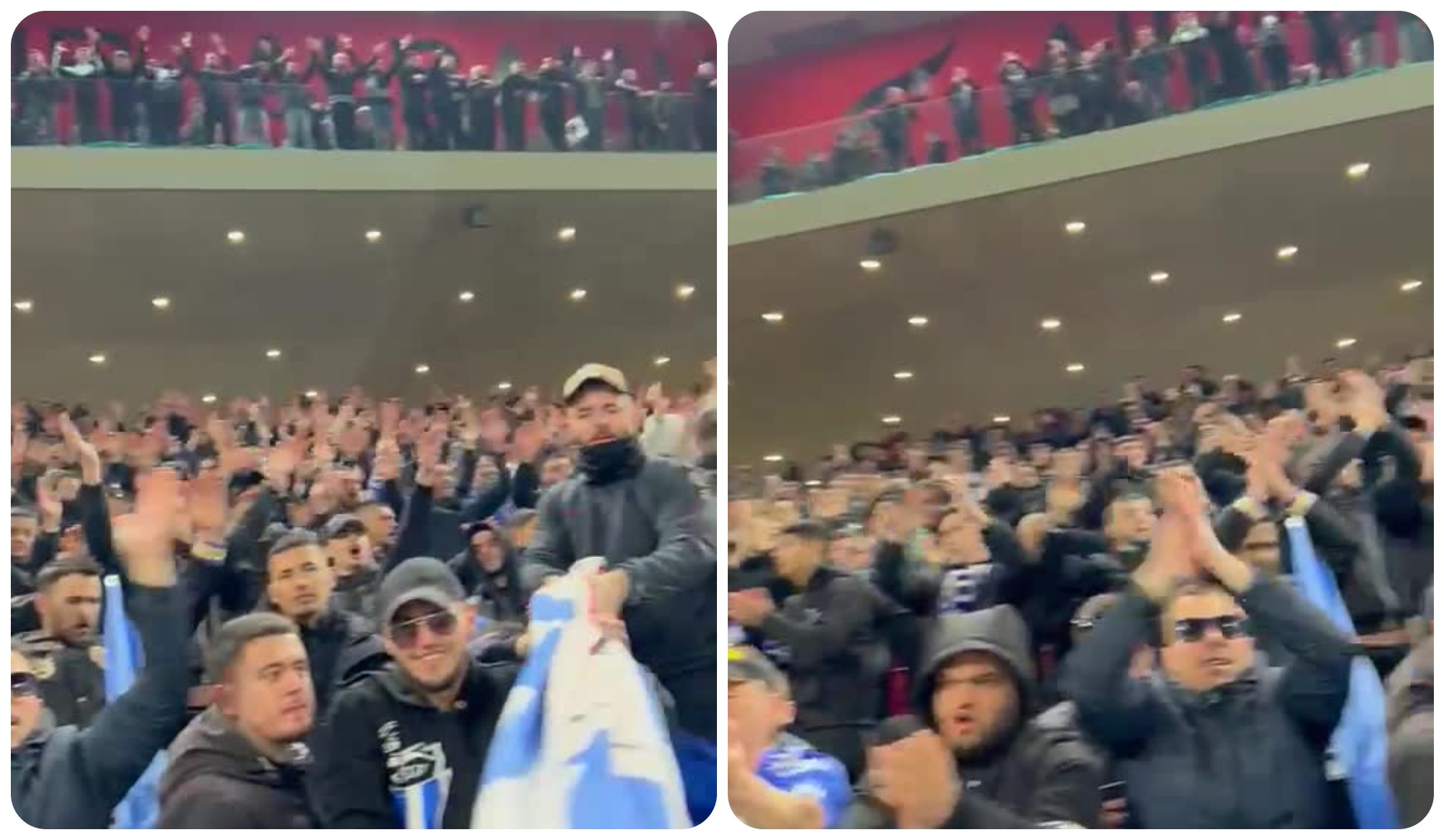 VIDEO/ Tifozët e Tiranës nisin festën në shkallët e stadiumit
