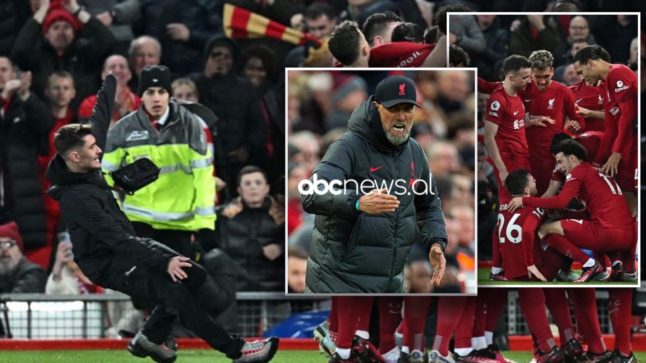 FOTO/ Tifozi i Liverpoolit futet në fushë dhe dëmton padashje Robertson, “tërbohet” Klopp