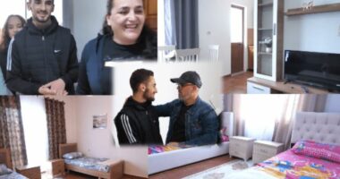 “O Zot, sa e bukur”/ Nëna me 3 jetimët shpërthejnë në lot nga gëzimi, shqiptarët i dhurojnë banesë të re