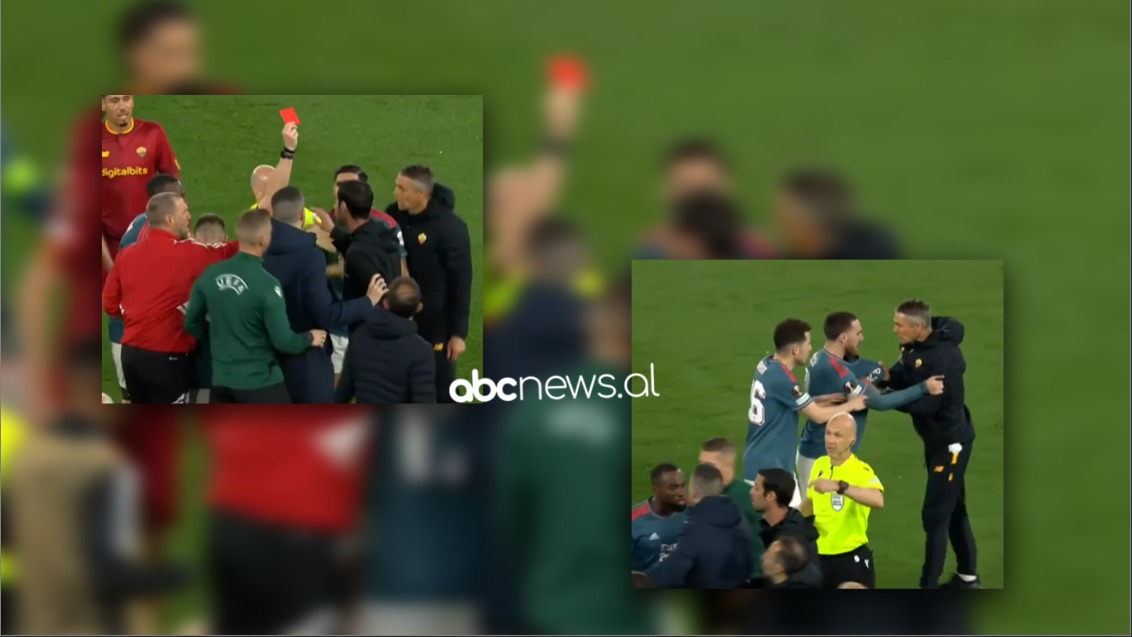 VIDEO/ Tension në “Olimpico”, ndihmësi i Mourinho godet në fytyrë sulmuesin e Feyenoord