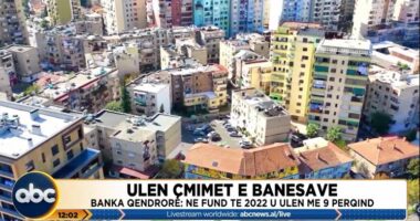Ulen çmimet e banesave. Banka Qendrore: Në fund të 2022 u ulën më 9 për qind