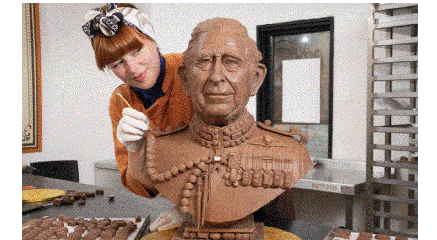Realizohet me më shumë se 17 litra çokollatë busti i Mbretit Charles