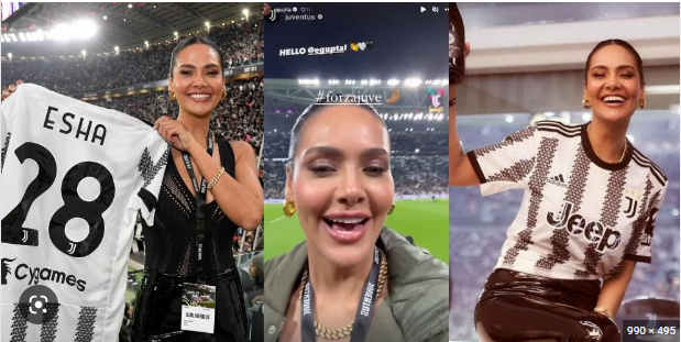 Ish-Miss India është një tifoze e zjarrtë e Juves, ajo vazhdimisht fluturon në Torino
