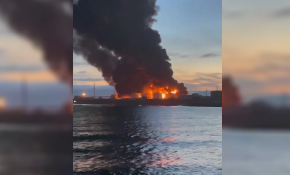 VIDEO/ Merr flakë një depo karburanti në Krime