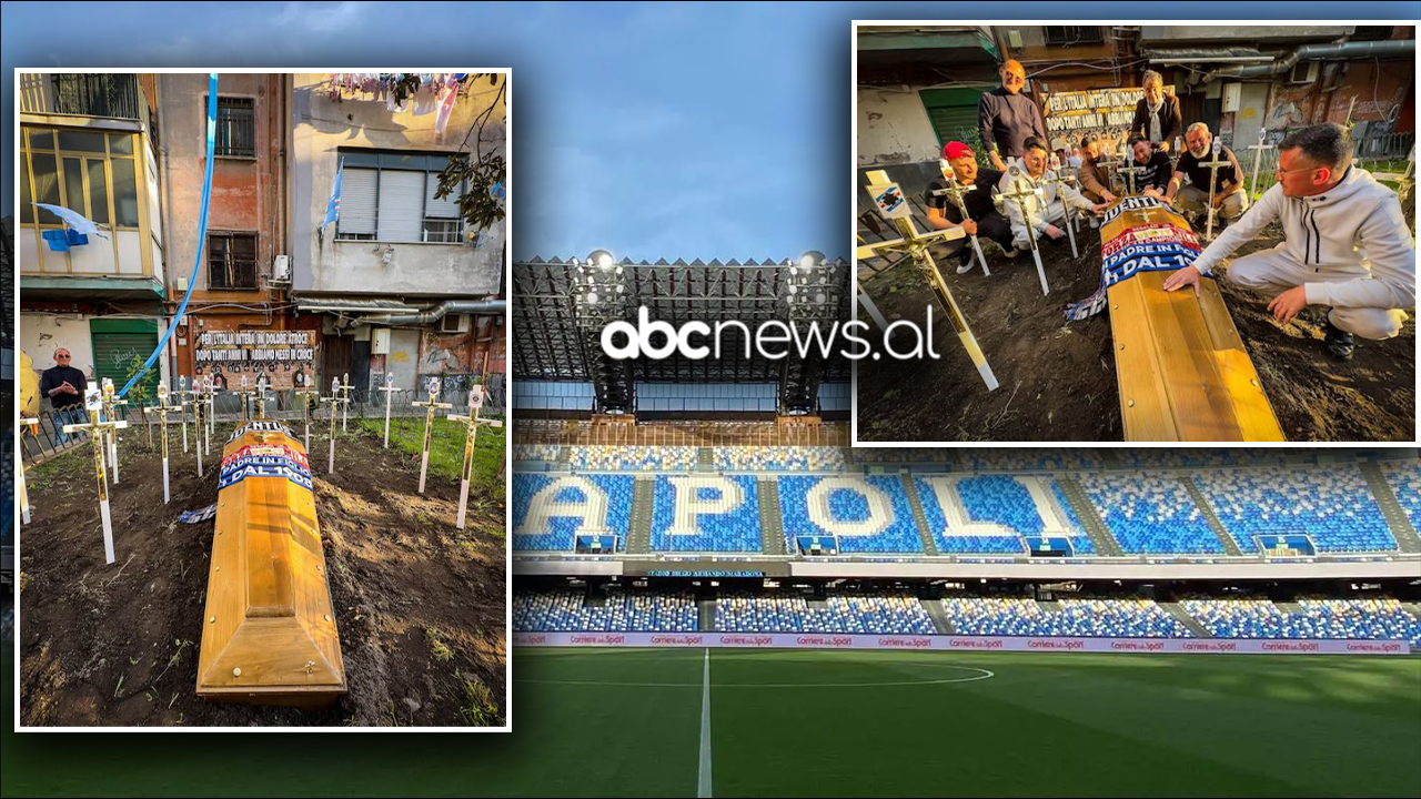 FOTO/ Festa e Scudetto, tifozët e Napolit kryejnë “funeralin” e klubeve të tjera