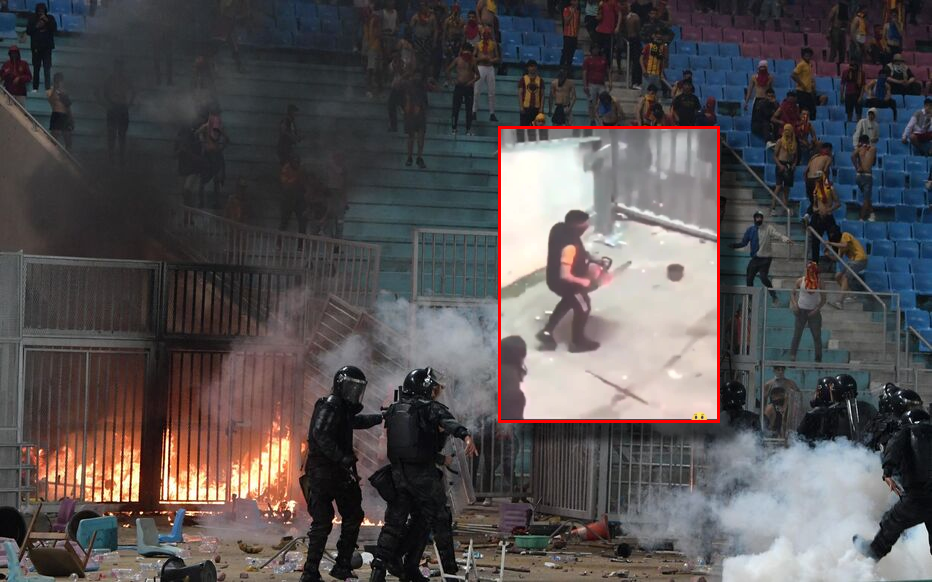 Pamje të frikshme në Tunizi: Tifozi futet me motosharrë në stadium