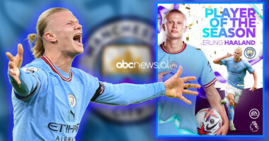 Aspak befasi, Erling Haaland lojtari i sezonit n&euml; Angli