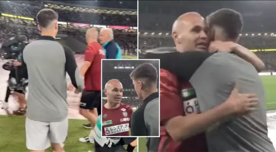 VIDEO/ Kur e shkuara takon të ardhmen, Iniesta kërkesë Gavit: Më jep fanellën tënde