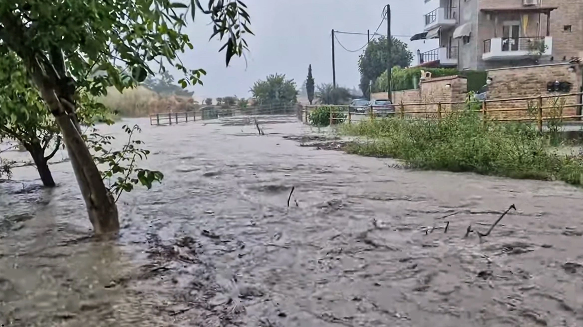 Moti i keq dhe me reshje godet Selanikun, shtëpi dhe rrugë nën ujë