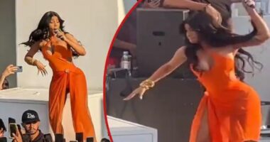 VIDEO/ Cardi B godet me mikrofon fansen që i hodhi birrë në koncert