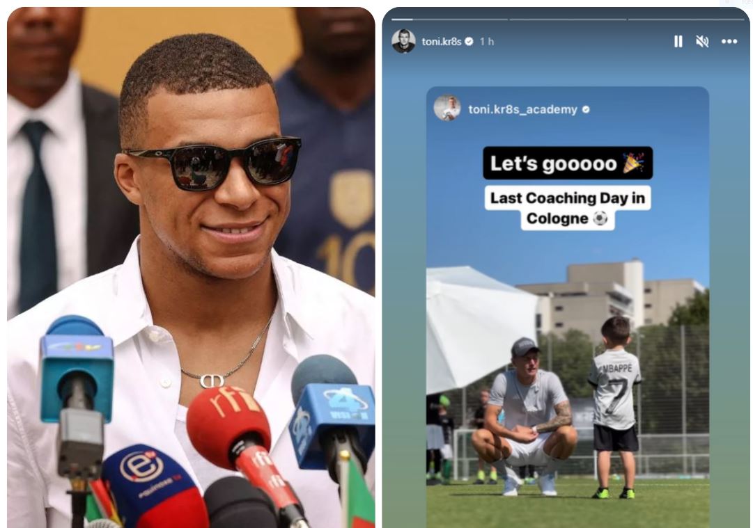 Kroos “trazon rrjetin”, poston foto me fanellën e Mbappe