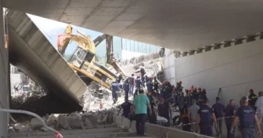 Rrëzohet një pjesë e një mbikalimi në unazën e Patrës, një i vdekur dhe 12 të plagosur
