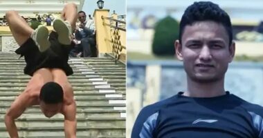 I riu zbret 75 shkallë me duar për të thyer rekordin botëror