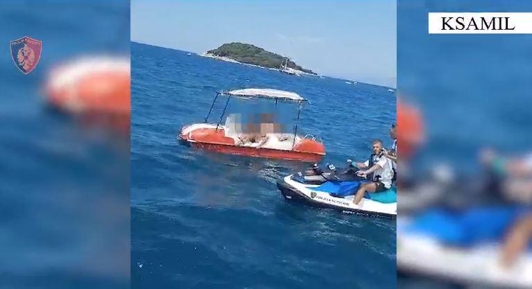 Ksamil/ Mbetën në det me një pedalon për shkak të erës, policia u vjen në ndihmë 4 pushuesve