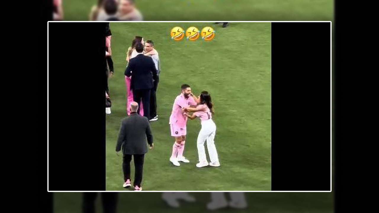 VIDEO/ Momente të sikletshme për gruan e Messi, Antonella ngatërron argjentinasin me Jordi Alba