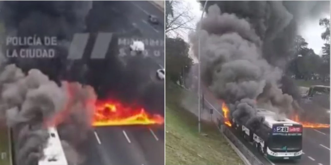 Video dramatike/ Autobusi shpërthen në flakë, pasagjerët vrapojnë për të shpëtuar