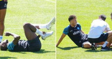 Napoli “çalon”, Rrahmani e Osimhen lënë stërvitjen me probleme