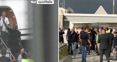 Lukaku zbarkon në Itali, atmosferë madhështore nga tifozët e Romës