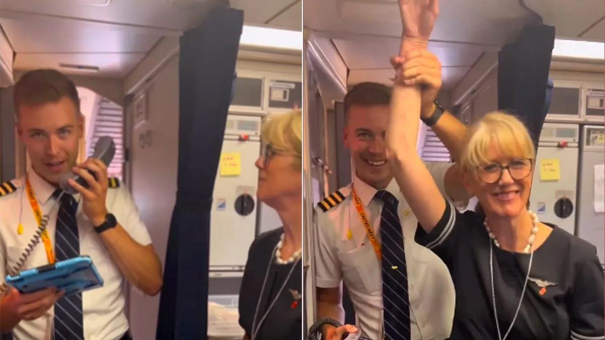 VIDEO/ Piloti fluturon për herë të parë me nënën e tij stjuardesë, i bën surprizën prekëse