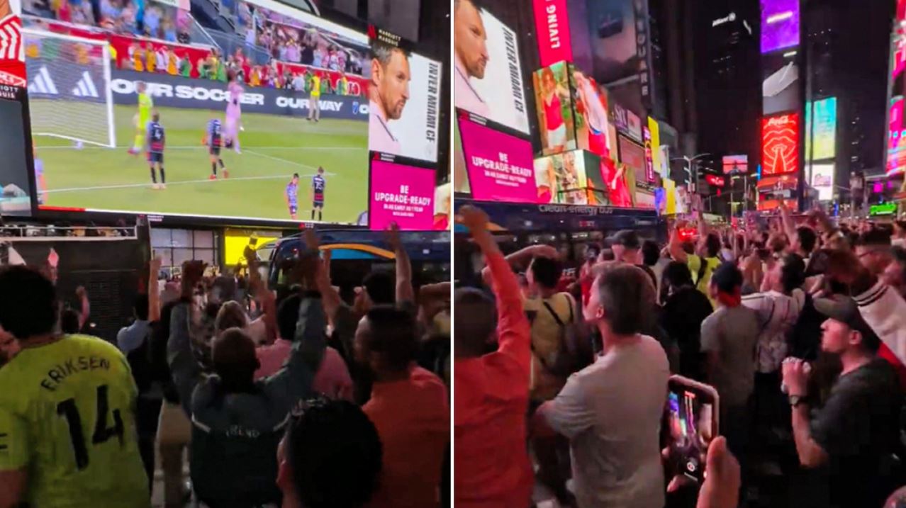 VIDEO/ “Pushtohet” Time Square, tifozët “magjepsen” duke parë Messin në ekran