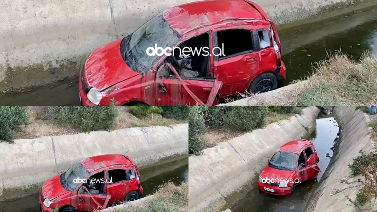 VIDEO/ Makina përfundon në kanalin vaditës, lëndohet shoferi