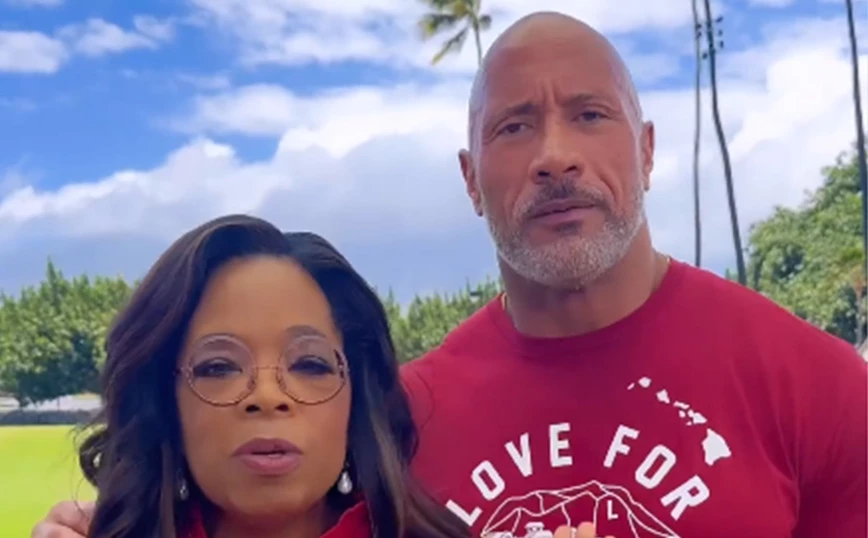 Kërkuan donacione për zjarret në Hawaii, fansat kritikojnë Oprah Winfrey dhe Dwayne Johnson