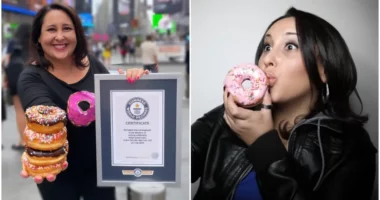 Komediania nga Nju Jorku thyen rekordin botëror të grumbullimit të petullave në 1 minutë