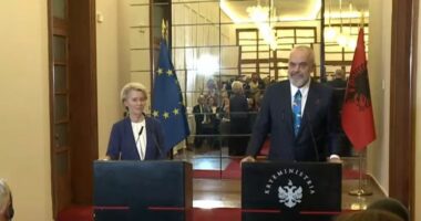 “Synojmë të hapim negociatat për grupin e parë në BE”, presidentja e KE-së reagon pas konferencës me Ramën