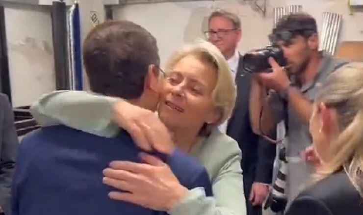 VIDEO/ Momenti kur Von der Leyen dhe Metzola nxitojnë për t’u fshehur një strehë në Izrael