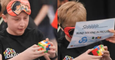 VIDEO/ Adoleshenti australian zgjidh kubin e Rubikut për 12 sekonda me sy të lidhur