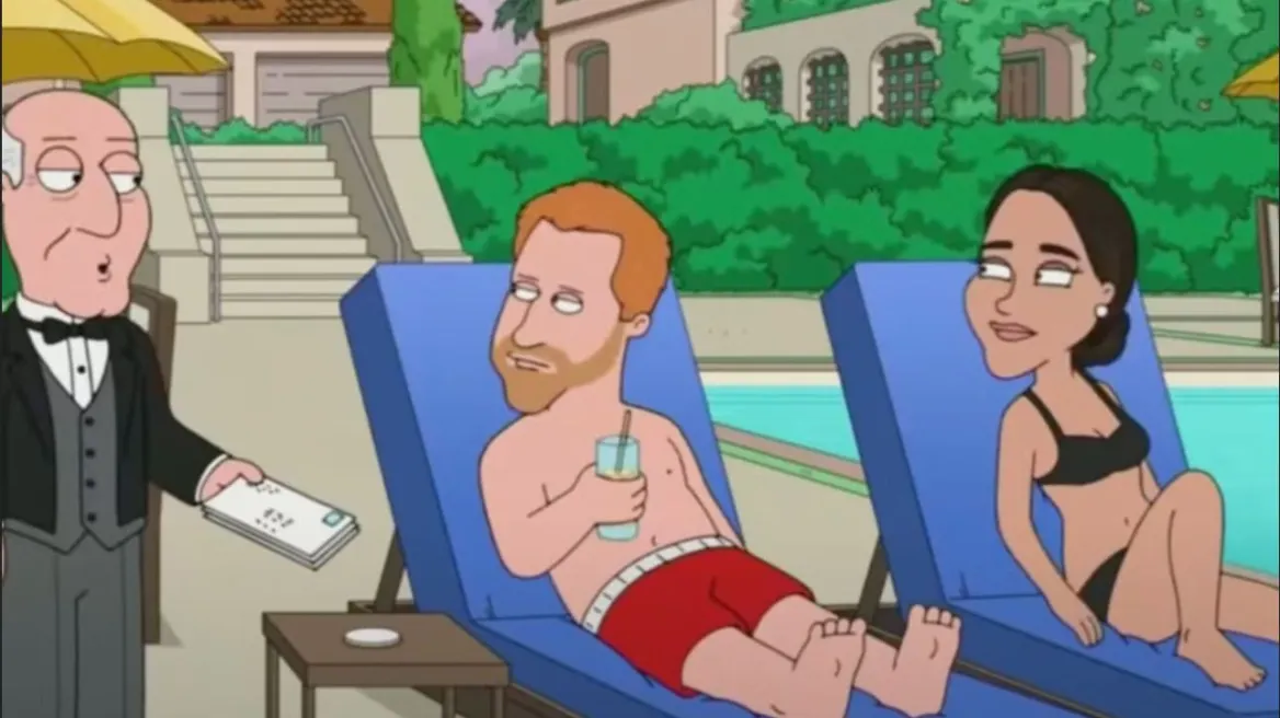 Harry dhe Meghan/ Seriali vizatimor satirik “Family Guy” tallet me çiftin