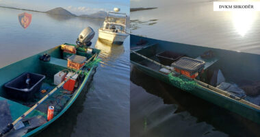 Po peshkonin me mjete të ndaluara në liqenin e Shkodrës, procedohen dy persona