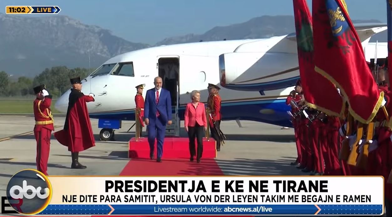 Presidentja e KE në Tiranë/ Një ditë para samitit, Ursula von der Leyen takim me Begajn dhe Ramën