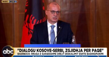 Daçiç bojkotoi foton e ministerialit/ Hasani: Respektova protokollin, ftova të gjithë të pranishmit të më bashkoheshin pranë flamujve respektivë