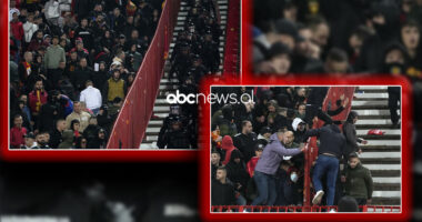 VIDEO/ Përplasje mes tifozëve të Malit të Zi dhe policisë serbe, malazezët provokojnë me thirrjet “Shqipëri, Shqipëri”