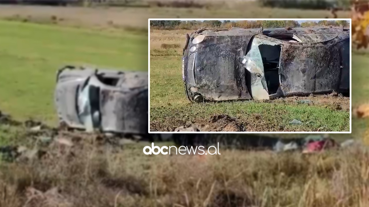 VIDEO/ Makina e shkatërruar plotësisht, pamje nga aksidenti me katër të lënduar në Fier