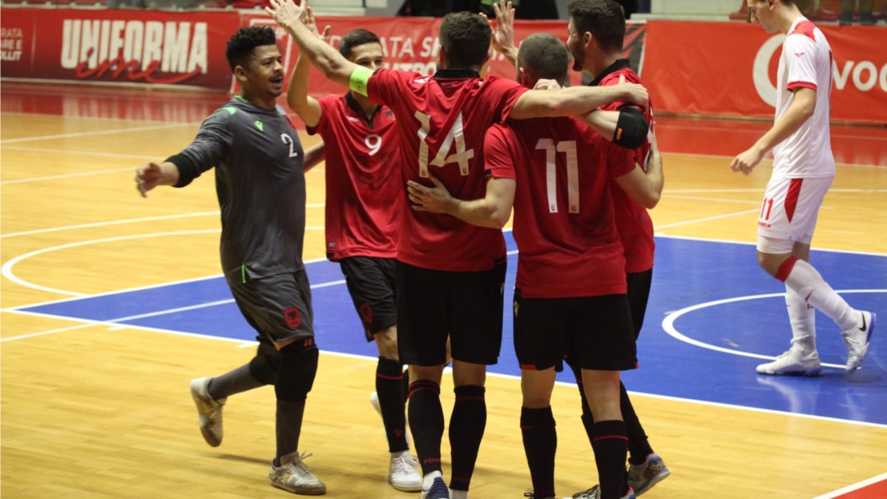 Kombëtarja e futsallit, Shqipëria fiton miqësoren e parë ndaj Malit të Zi