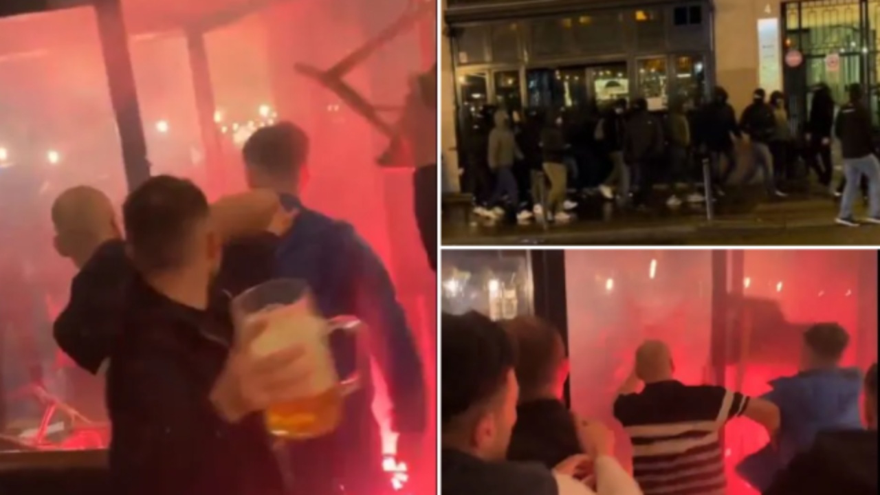 VIDEO/ Nuk mungojnë trazirat nga tifozeritë, ultrasit e PSG dhe Newcastle përplasen në rrugët e Parisit