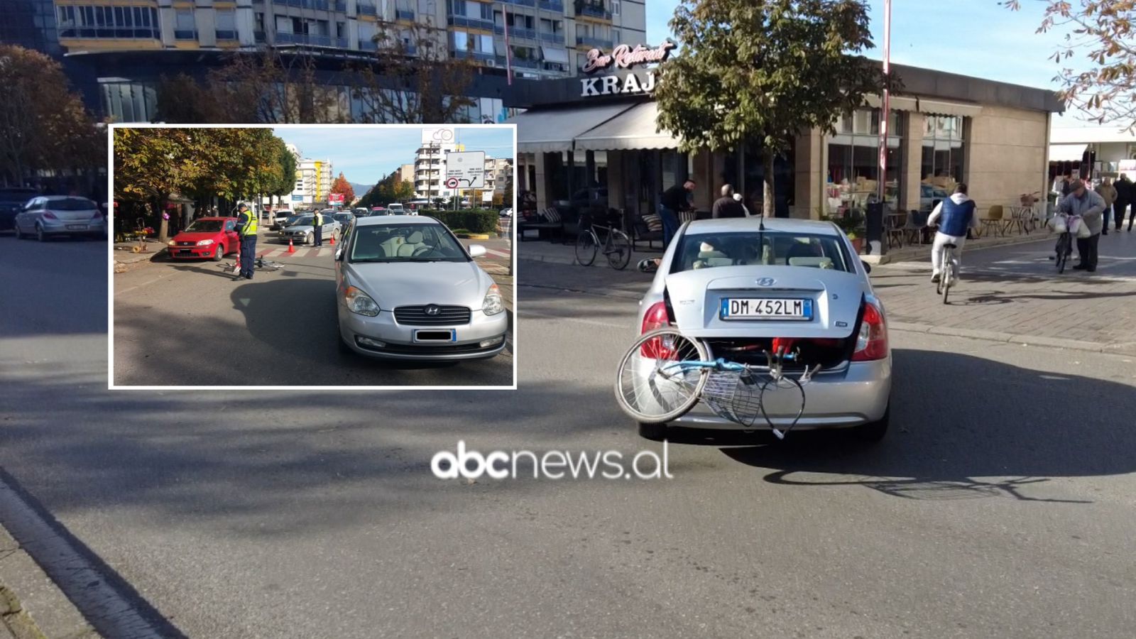 Automjeti me targa italiane përplas biçikletën në Shkodër, e aksidentuara u dërgua me urgjencë në spitali