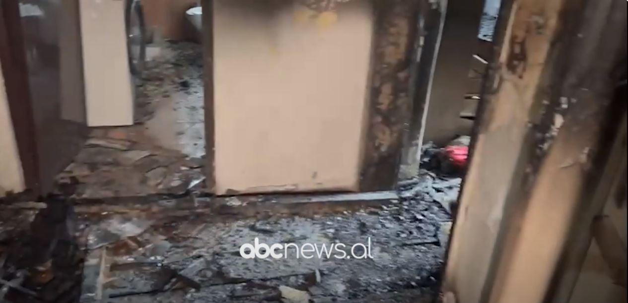 VIDEO/ E shkrumbuar nga flakët, pamje nga brenda banesës ku humbi jetën 57 vjeçari në Tiranë