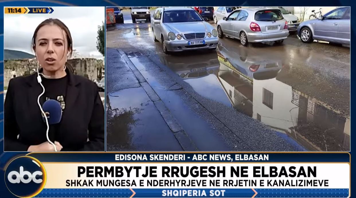 Përmbytje rrugësh në Elbasan/ Shkak mungesa e ndërhyrjeve në rrjetin e kanalizimeve