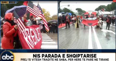 “Parada e Shqiptarisë”, grupe të shumta artistike performojnë me flamuj shqiptarë në duar