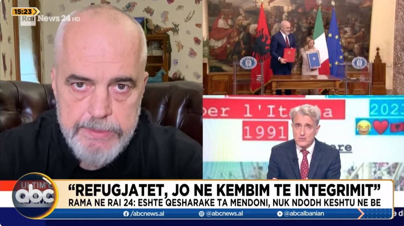 “Refugjatët, jo në këmbim të integrimit”/ Rama në Rai24: Është qesharake ta mendoni, nuk ndodh kështu në BE